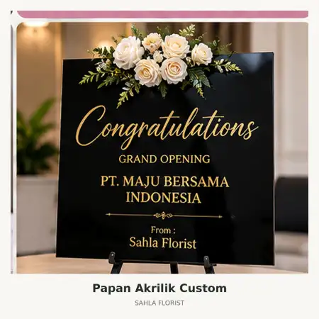 Papan Bunga Akrilik Cikarang